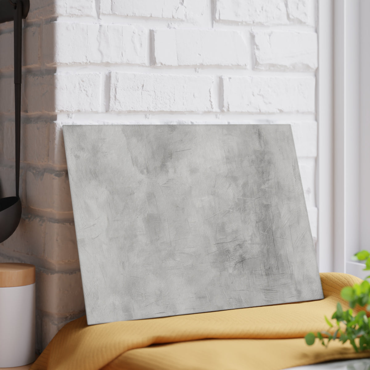 Gray Marble Glass Cutting Board — Modern Kitchen Counter Protector