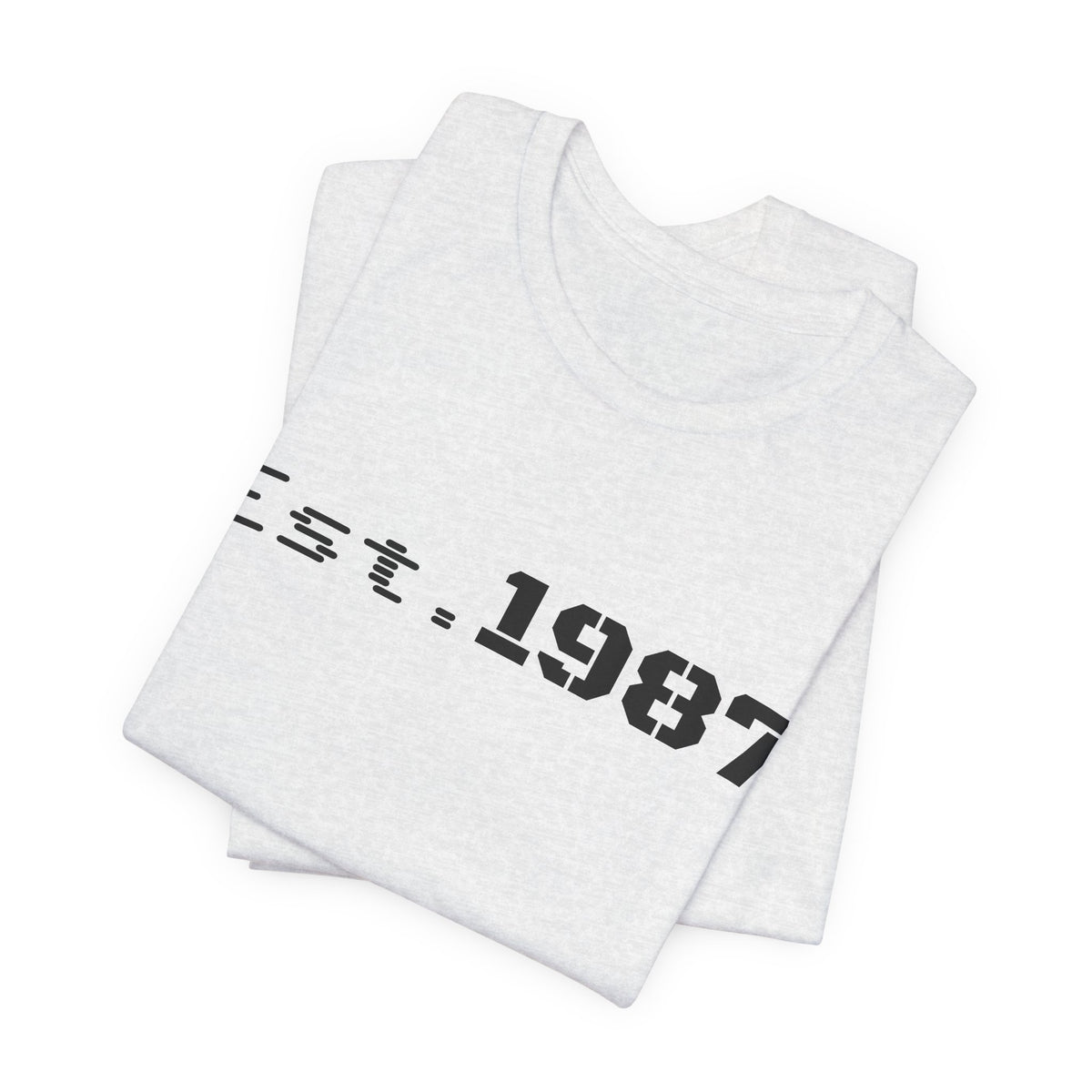 Vintage Est. 1987 T-Shirt by Printify featuring a classic "Born 1987" design on a comfortable cotton tee.