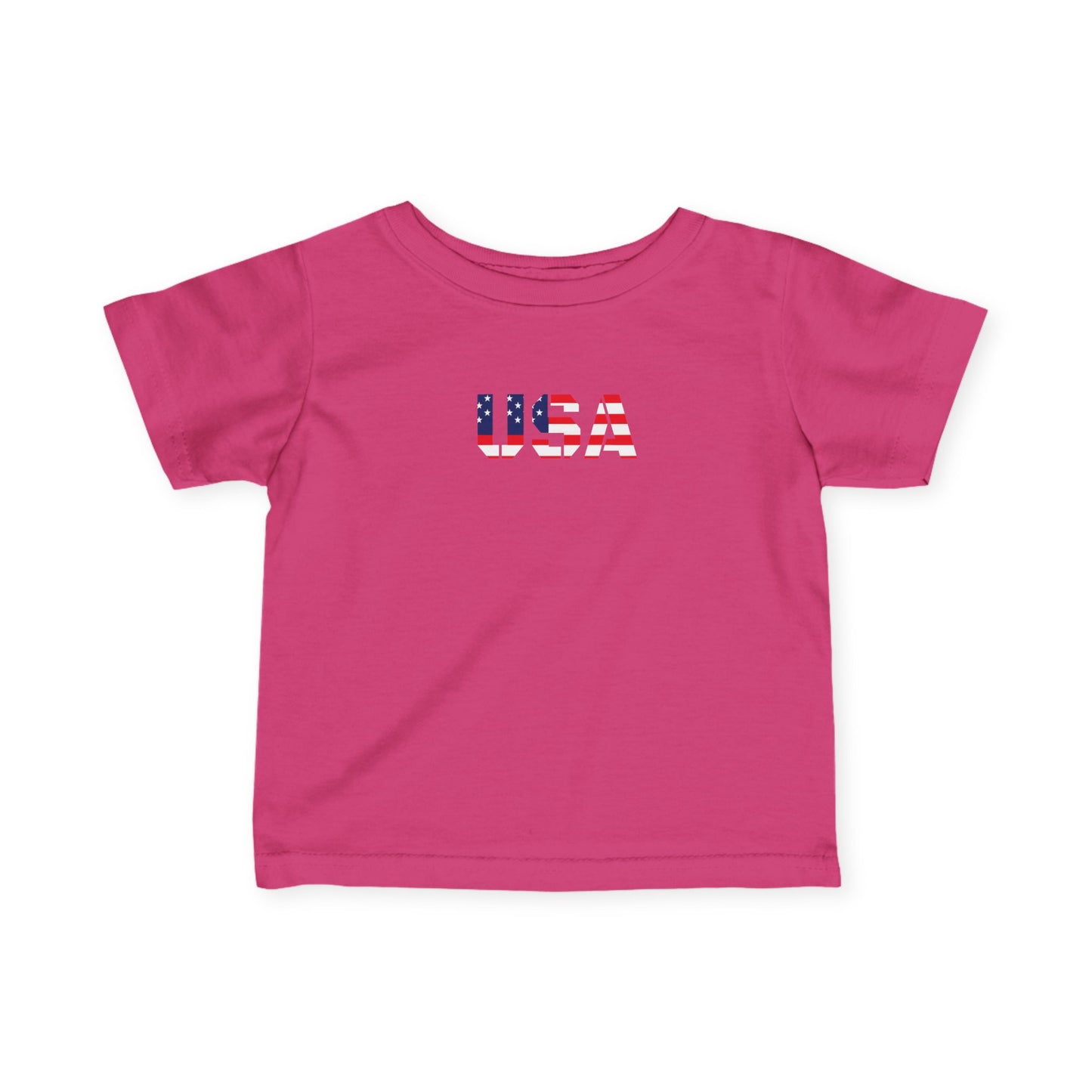 USA Infant Fine Jersey Tee - Cute Baby Shirt, Toddler Clothing, American Flag Tee, Baby Shower Gift, 4th of July Outfit