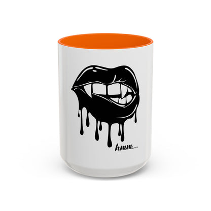 Vampire Lip Accent Coffee Mug - 11oz & 15oz - Unique Halloween Gift - TRV