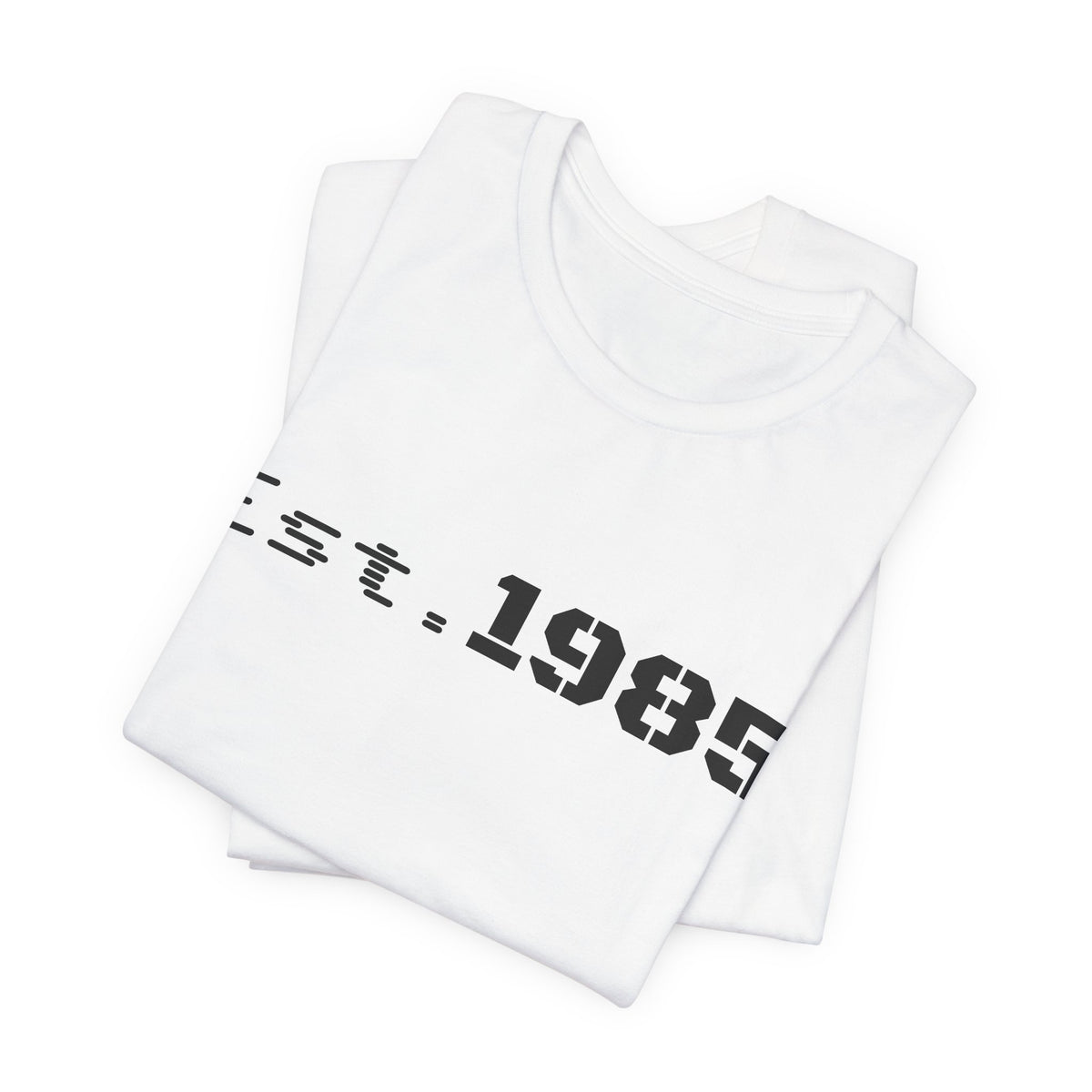 Printify vintage T-shirt with "Est. 1985" graphic design, classic casual style, black fabric, and short sleeves.