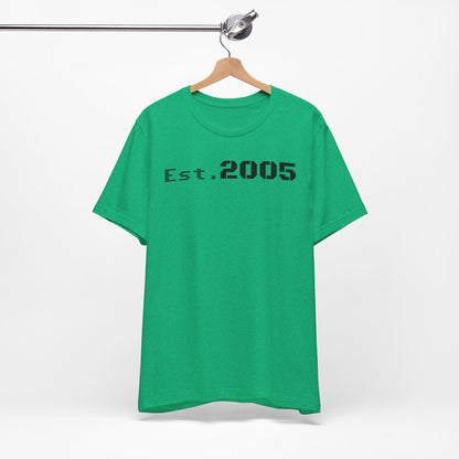 Est. 2005 Unisex Tee, Vintage T-Shirt, Custom Year Shirt, Birthday Gift, Casual Wear