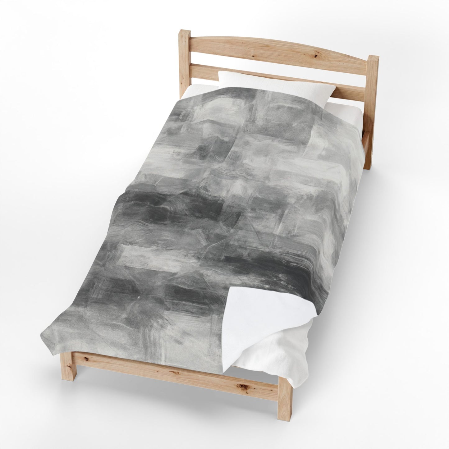 Velveteen plush blanket with all-over print, soft cozy throw for living room or bedroom by Printify.