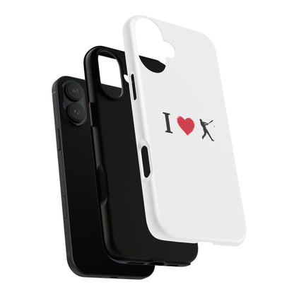 Baseball Love Phone Case, Tough Cases for Sports Lovers, i Heart Baseball Protection, Gift for Players, Cute Sports Case - TRV