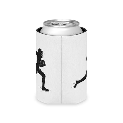 Football Player Can Cooler – Running Ball Carrier Beverage Koozie