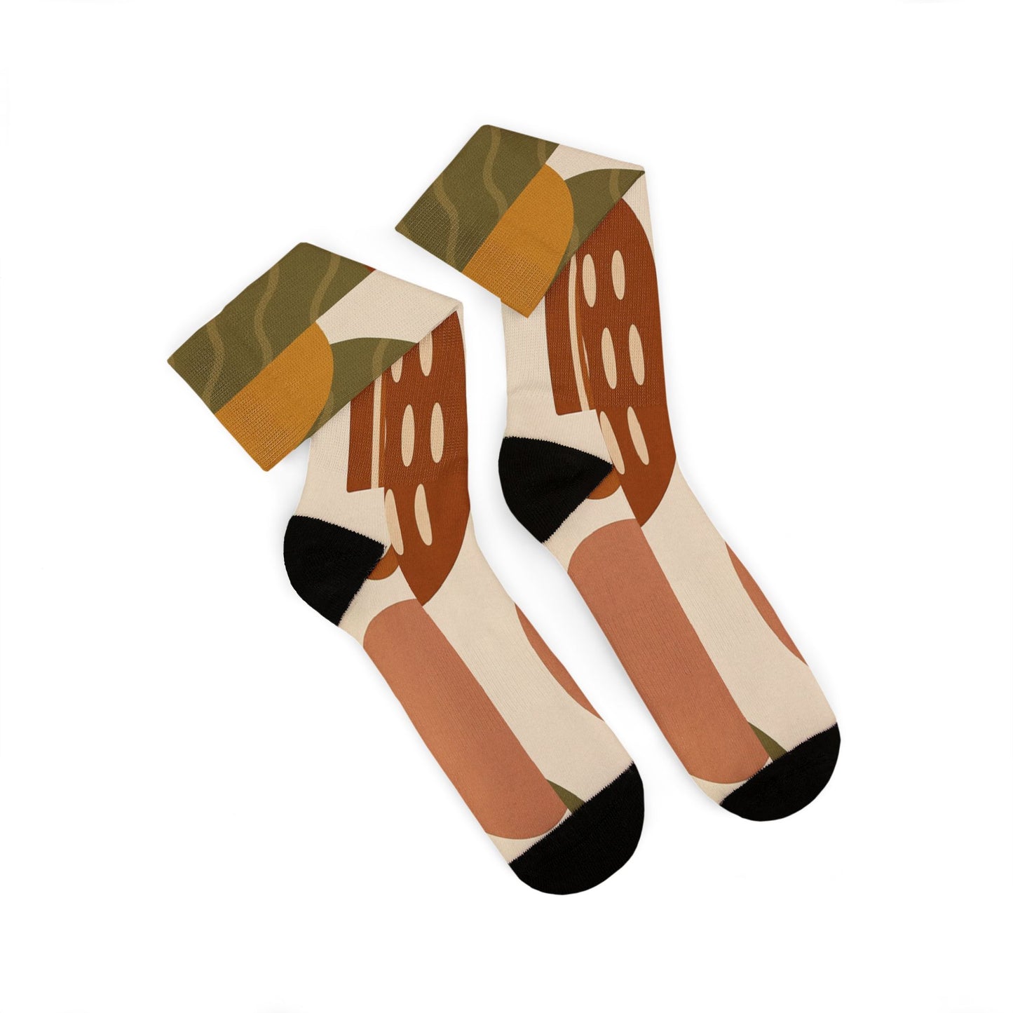 Abstract Floral Pattern Socks | Sublimation Crew Socks