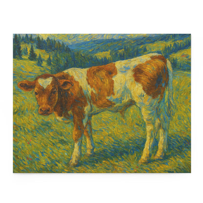 Vintage Calf Painting Puzzle | Art Jigsaw 120 252 500-Piece