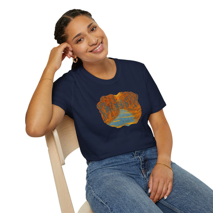 Autumn Pathway Unisex Softstyle T-Shirt, Cozy Fall Shirt, Nature Lover Tee, Scenic Route Top, Gift for Hikers, Casual Wear, Outdoor [...]