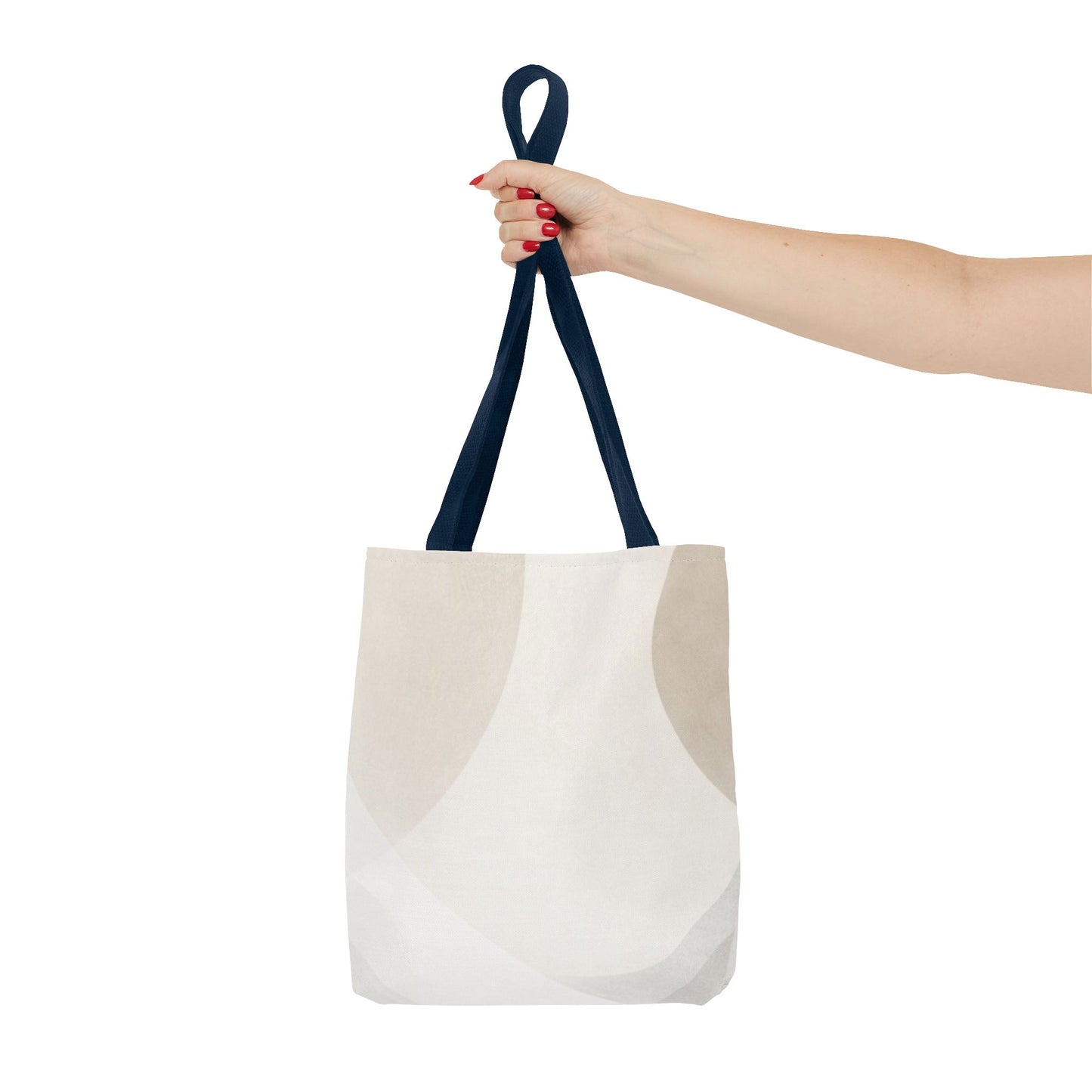 Neutral Abstract Geometric Tote Bag | Minimal Beige Shapes