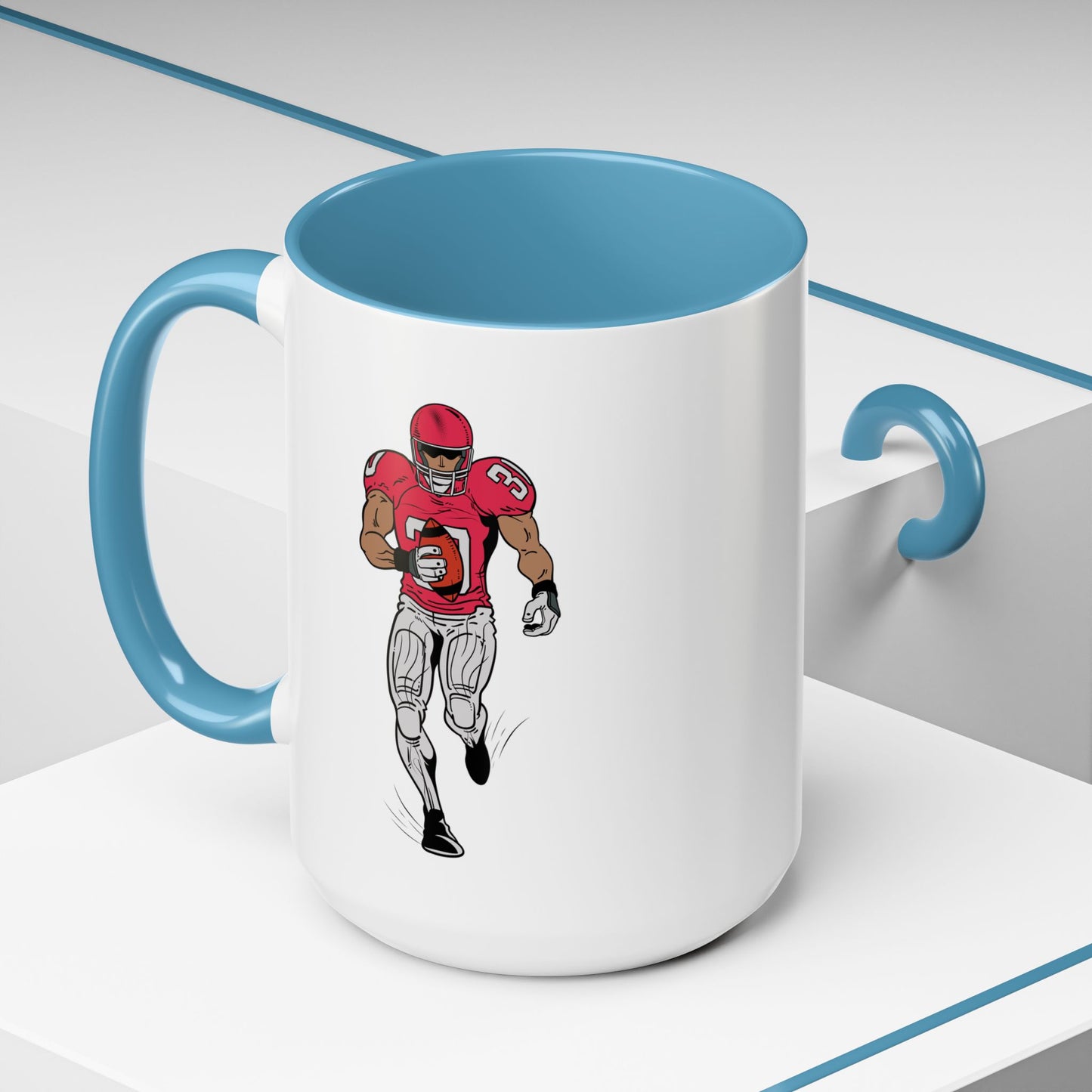 Football Player Coffee Mug, Sports Fan Gift, Motivational Coffee Cup, Game Day Mug, Unique Sports Merchandise