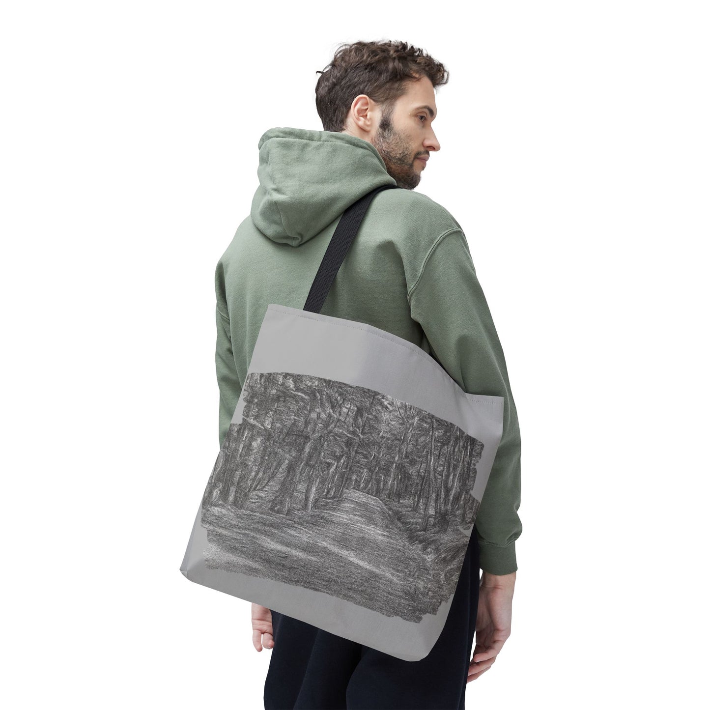 Scenic Path Tote Bag, Reversible Tote, Eco-Friendly Shopper, Outdoor Adventure Bag, Gift for Nature Lovers, Stylish Carryall - TRV