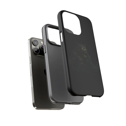 Werewolf Phone Case, Tough Cases, Black Panther Design, Gift for Animal Lovers, Phone Accessories, Fierce Phone Protection - TRV