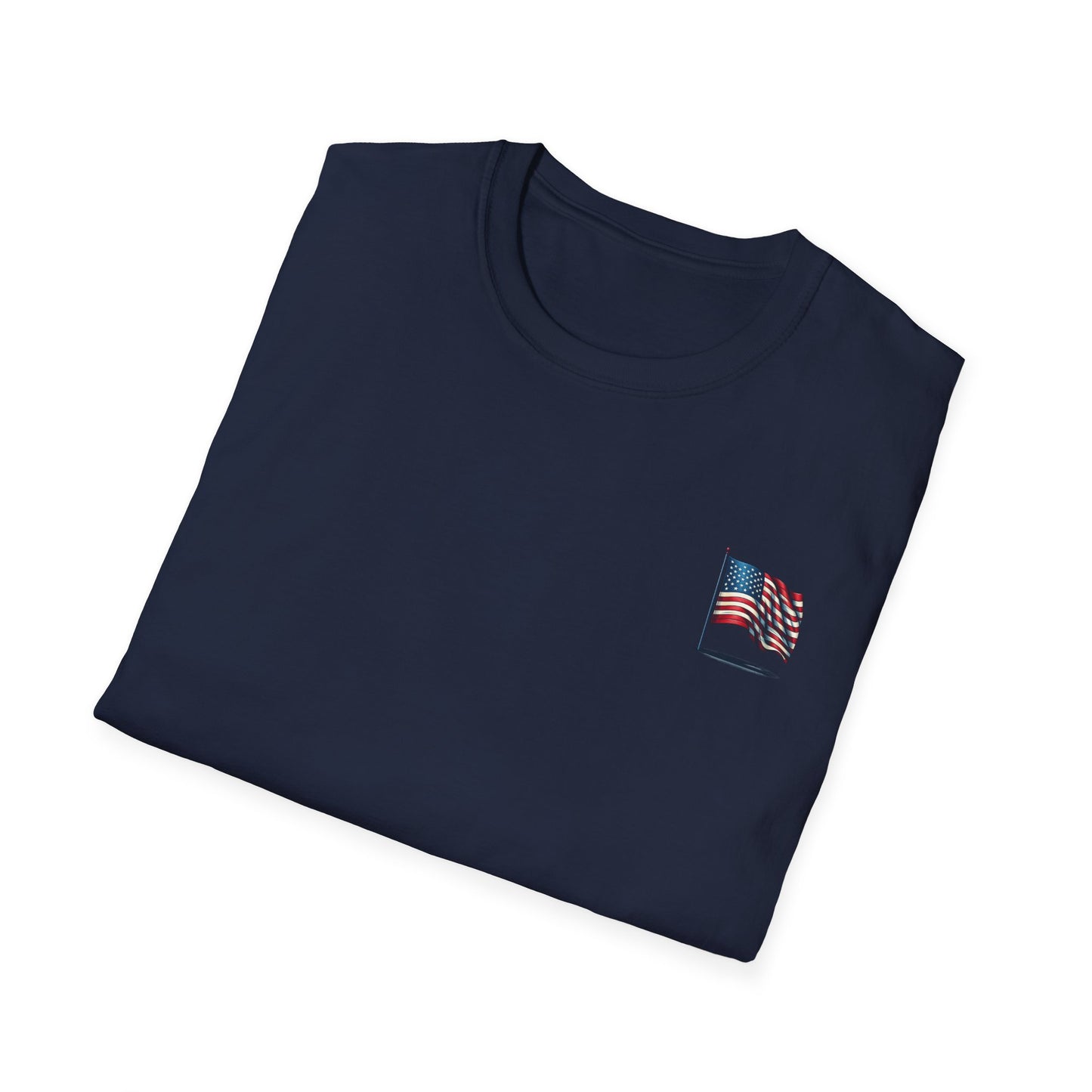 Patriotic Unisex Softstyle T-Shirt, American Flag Tee, USA Pride Shirt, Perfect for Independence Day, Casual Wear - TRV