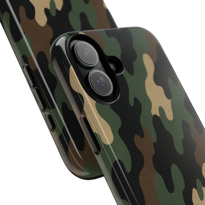 Camouflage tough phone case from Printify with rugged camo design, protective cover for smartphone, durable and stylish.