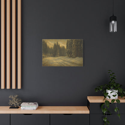 Scenic Forest Canvas Art, Nature Decor for Home, Cozy Wall Art, Perfect Gift for Nature Lovers, Rustic Cabin Decor, Winter Landscape Print - TRV