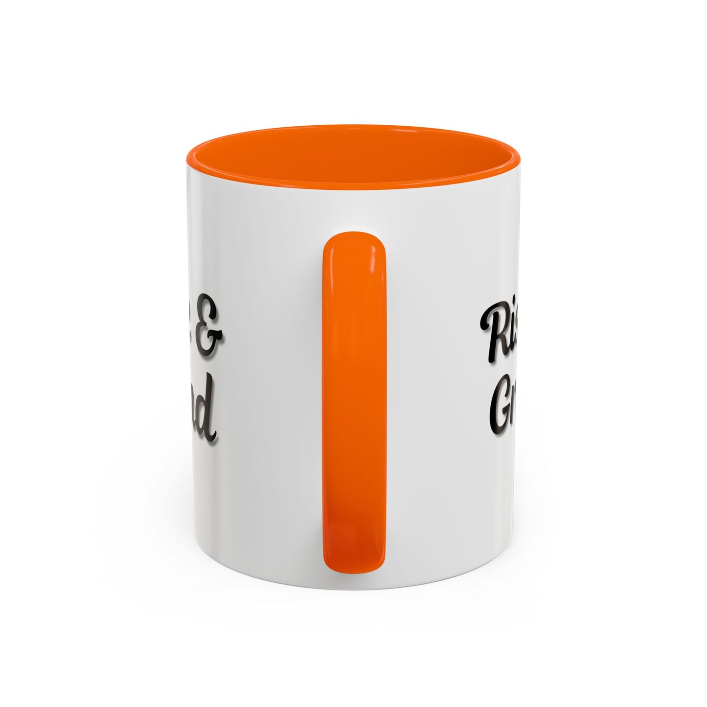 Rise & Grind Coffee Mug – Motivational Black Accent Mug for Daily Inspiration - TRV