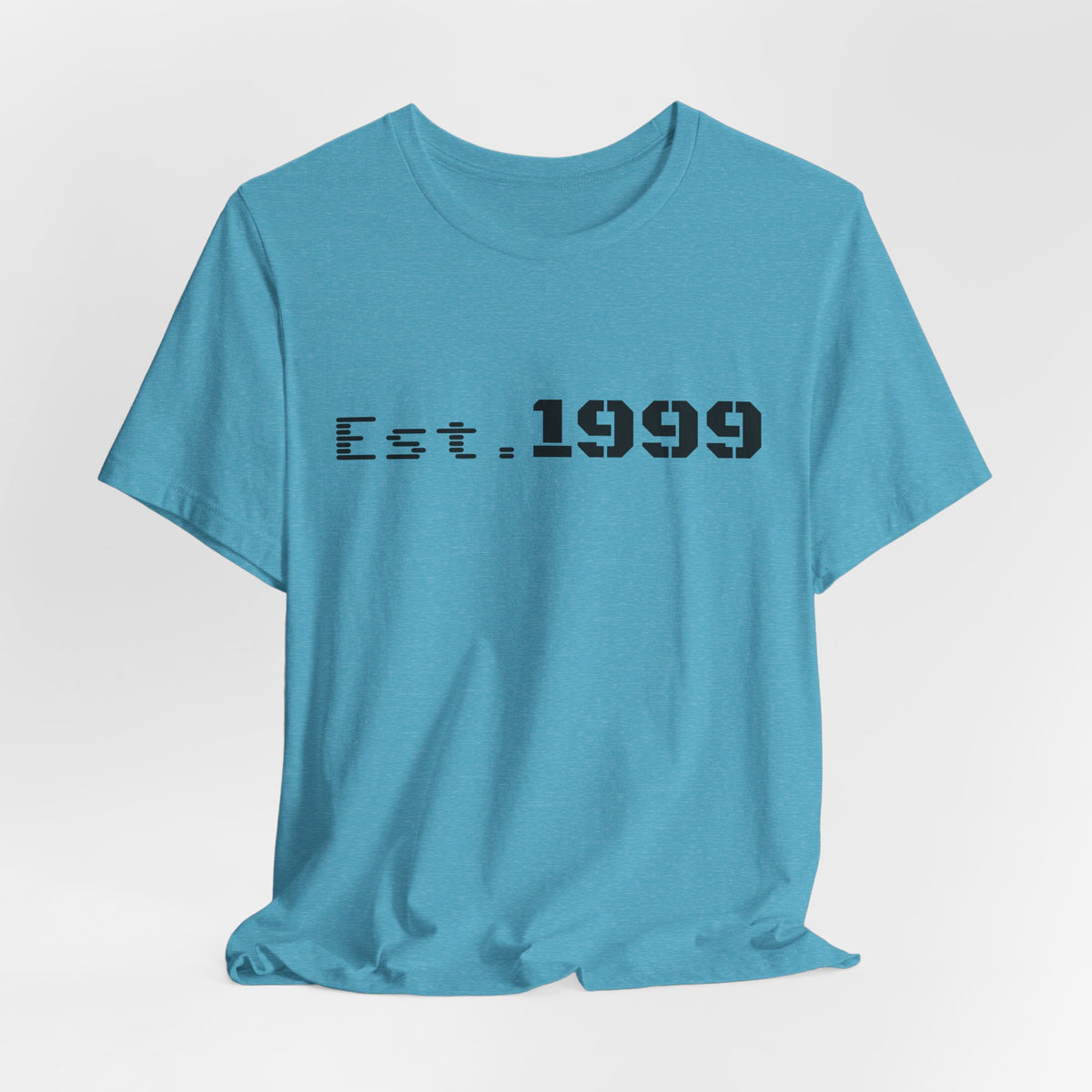 Vintage minimalist Est. 1999 T-shirt by Printify, featuring a simple birth year design on a casual cotton tee.