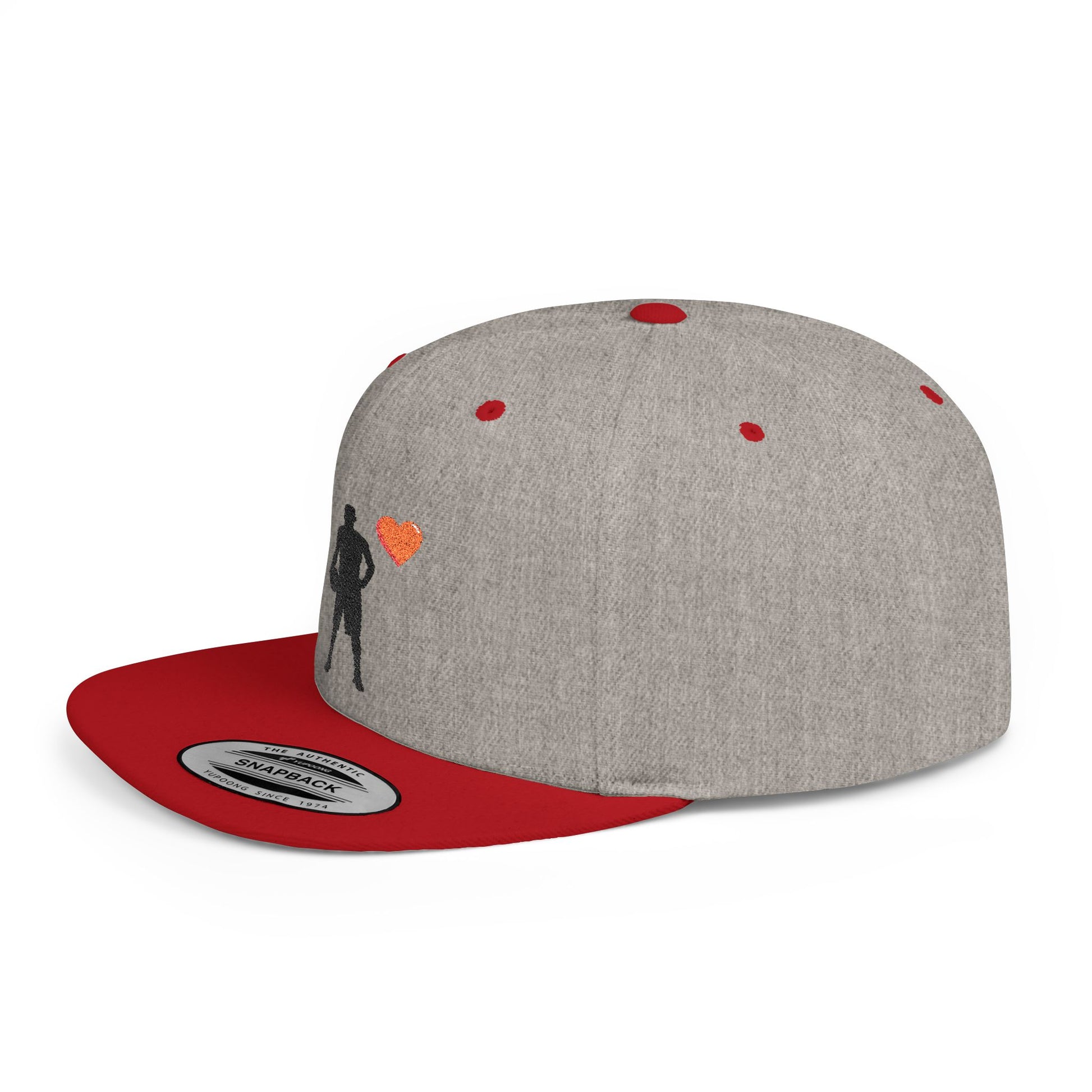 Sporty Love Flat Bill Snapback Hat – Adjustable Cap for Athletes, Casual Wear, Gifts for Sports Fans, Basketball Enthusiasts, Unique - TRV