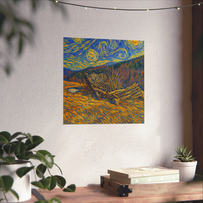 Matte Vertical Posters of Starry Night - Art Print for Home Decor, Wall Art, Gift for Art Lovers, Bacground for Celebrations - TRV