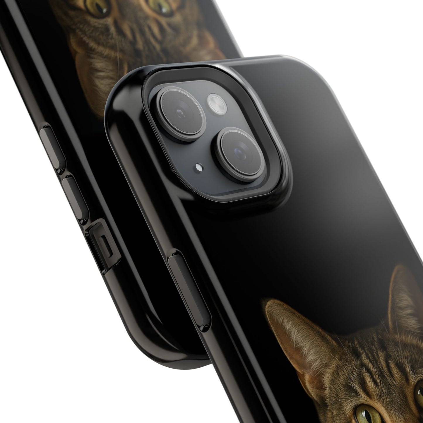 Magnetic Impact-Resistant Phone Case — Realistic Tabby Cat Portrait