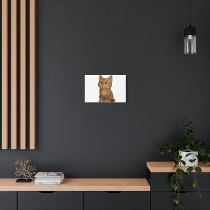 Adorable Cat Canvas Art, Cute Cat Wall Decor, Pet Lover Gift, Nursery Wall Art, Animal Print, Modern Home Decor - TRV