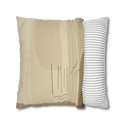 Neutral Abstract Brushstroke Pillowcase | Square Decorative Pillowcase - TRV