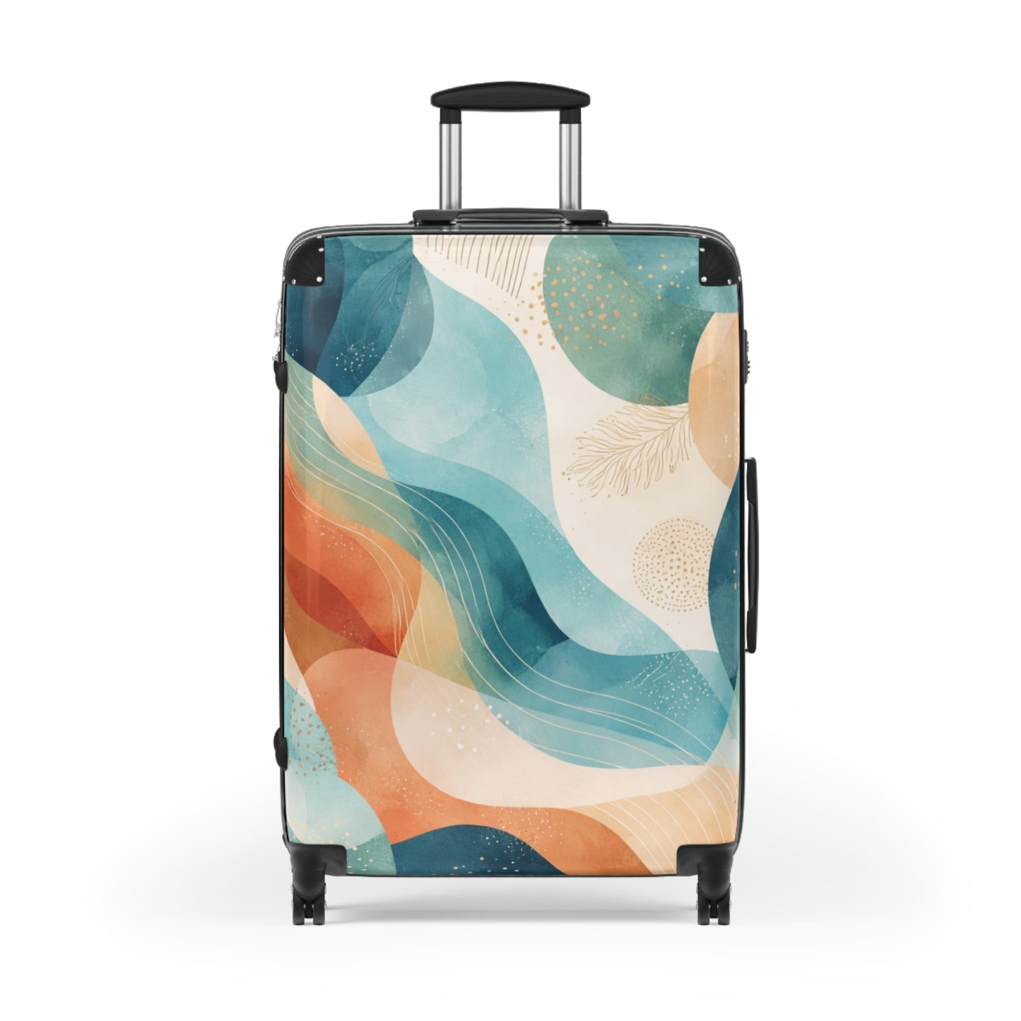Autumn Mist Forest Suitcase — Scenic Fall Travel Luggage