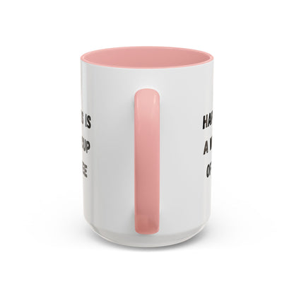 Coffee Mug — “Happiness Is A Warm Cup Of Coffee” Accent Ceramic Mug (11/15 oz)