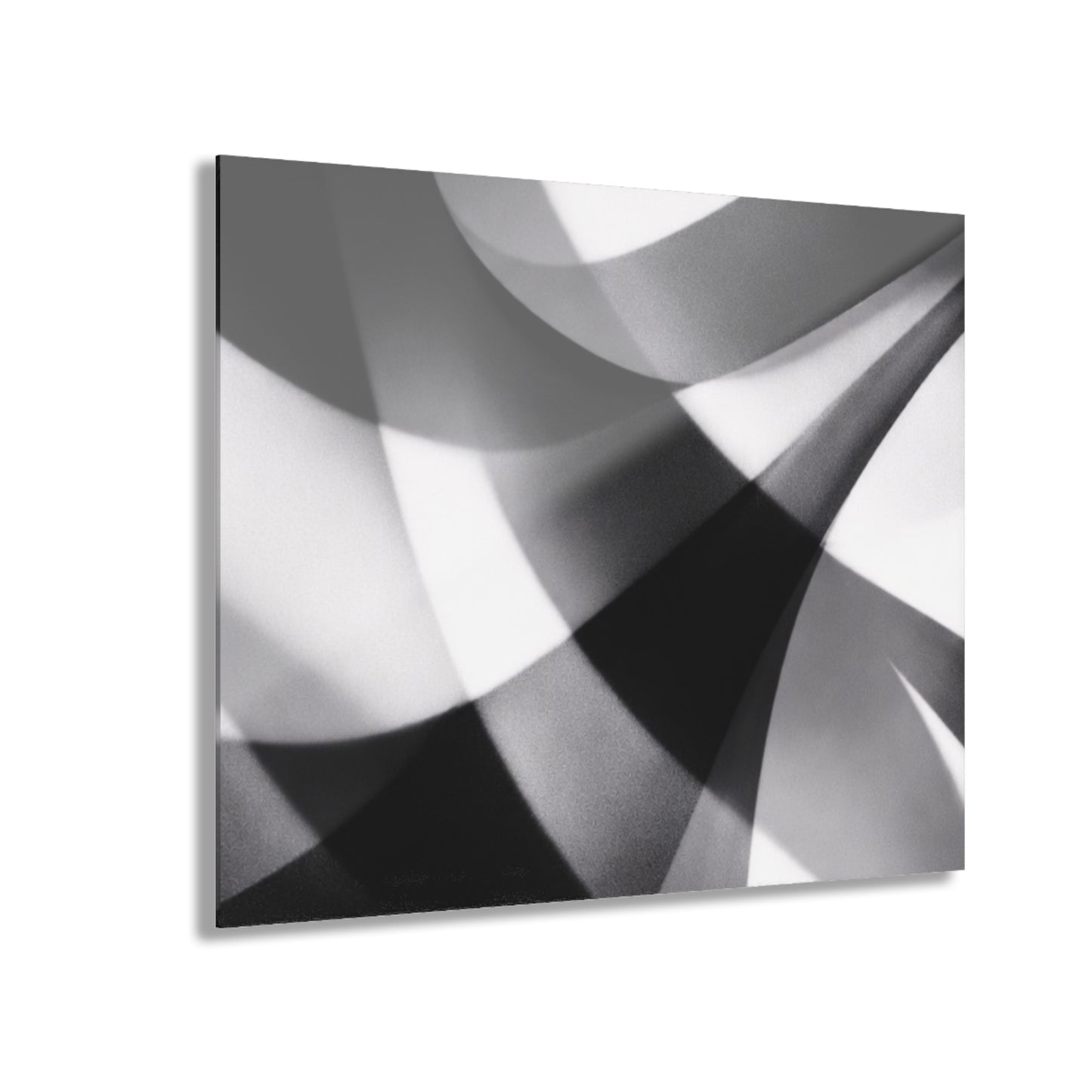 Abstract Black and White Geometric Acrylic Print | Wall Art French Cleat Hanging