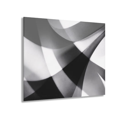 Abstract Black and White Geometric Acrylic Print | Wall Art French Cleat Hanging