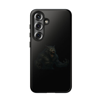 Werewolf Phone Case, Tough Cases, Black Panther Design, Gift for Animal Lovers, Phone Accessories, Fierce Phone Protection - TRV