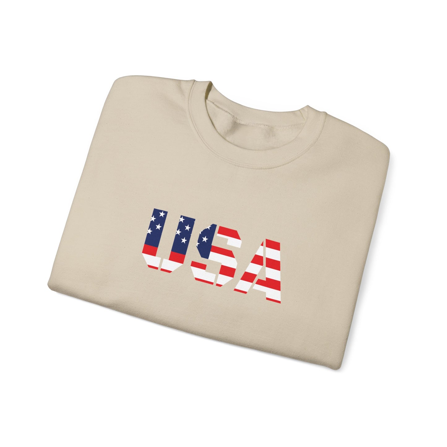 USA Flag Unisex Crewneck Sweatshirt, Cozy Apparel, Casual Wear, Independence Day Gift, Americana Style