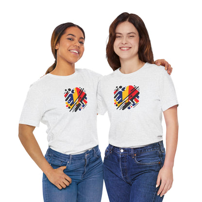 Artistic Heart Unisex Jersey Tee - Vibrant Graphic Tee, Casual Wear, Gift for Art Lovers, Birthday Surprise, Everyday Comfort - TRV