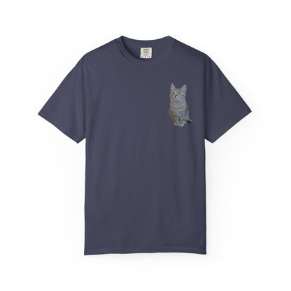 Whimsical Cat Pocket T-Shirt for Cat Lovers - TRV