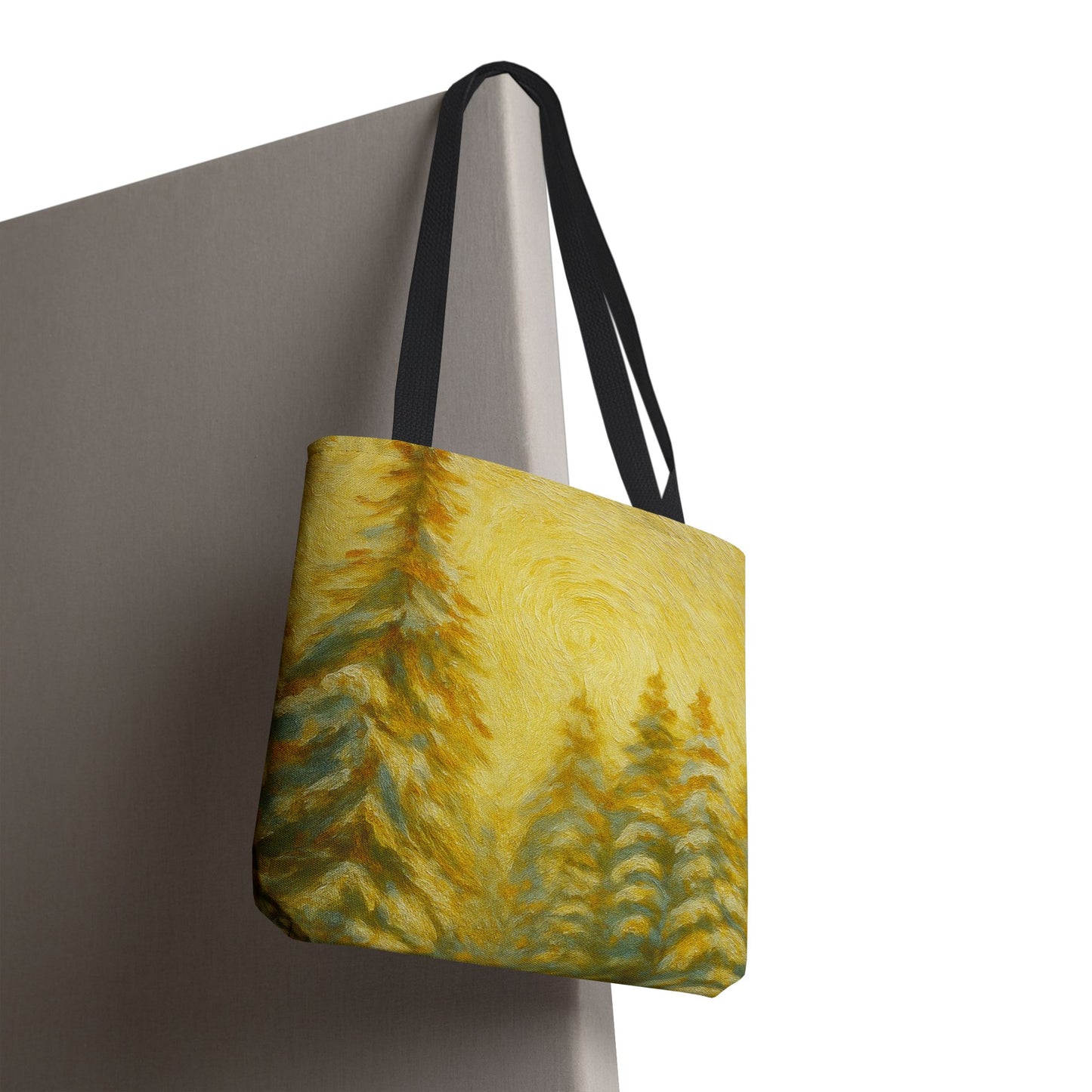 Eco-friendly canvas tote bag with artistic abstract design, ideal for beach or everyday use, by Printify.