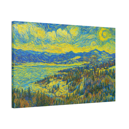 Vibrant Canvas Art, Framed Wall Decor, Modern Home Decor, Landscape Painting, Gift for Art Lovers, Art for Living Room