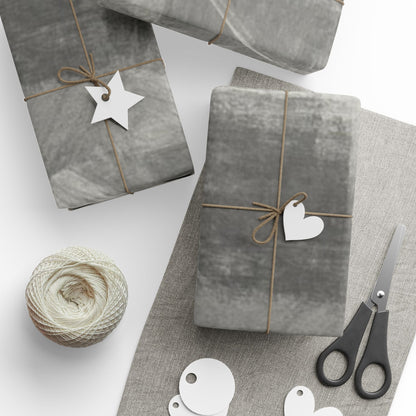 Gray marble wrapping paper roll with watercolor design, ideal for wedding, birthday, and minimalist gift packaging by Printify.