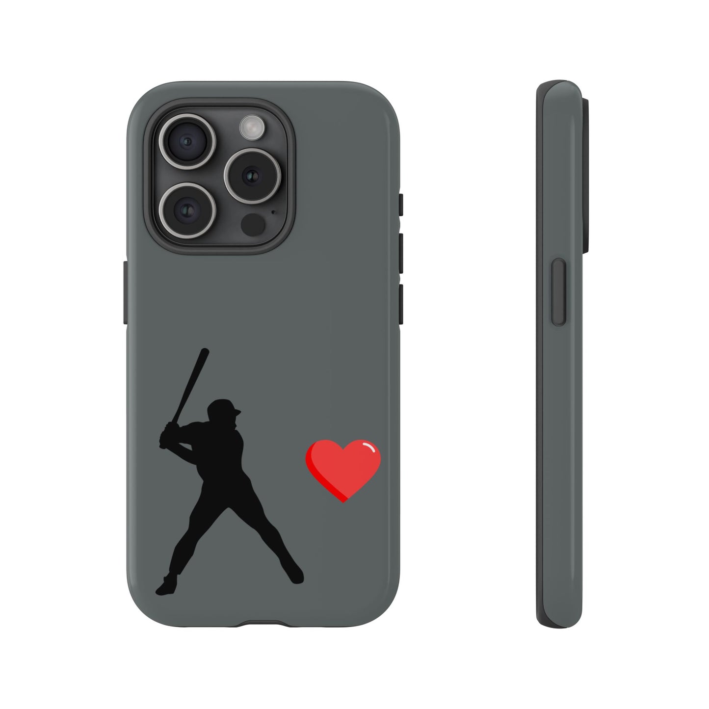Printify Baseball Love phone case featuring sporty design, durable protection, perfect for sports fans and Father's Day gift.