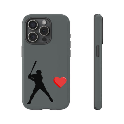 Printify Baseball Love phone case featuring sporty design, durable protection, perfect for sports fans and Father's Day gift.