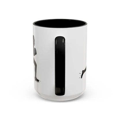 Football Player Themed Accent Coffee Mug, Sports Fan Gift, Unique Mug for Athletes, Coffee Lover, Game Day Essential - TRV