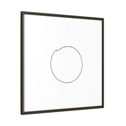 Framed matte canvas wall art featuring a minimal circular line design, printed by Printify for modern home decor.