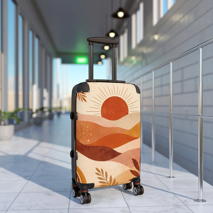 Sunset Landscape Suitcase Cover — Boho Travel Luggage Protector