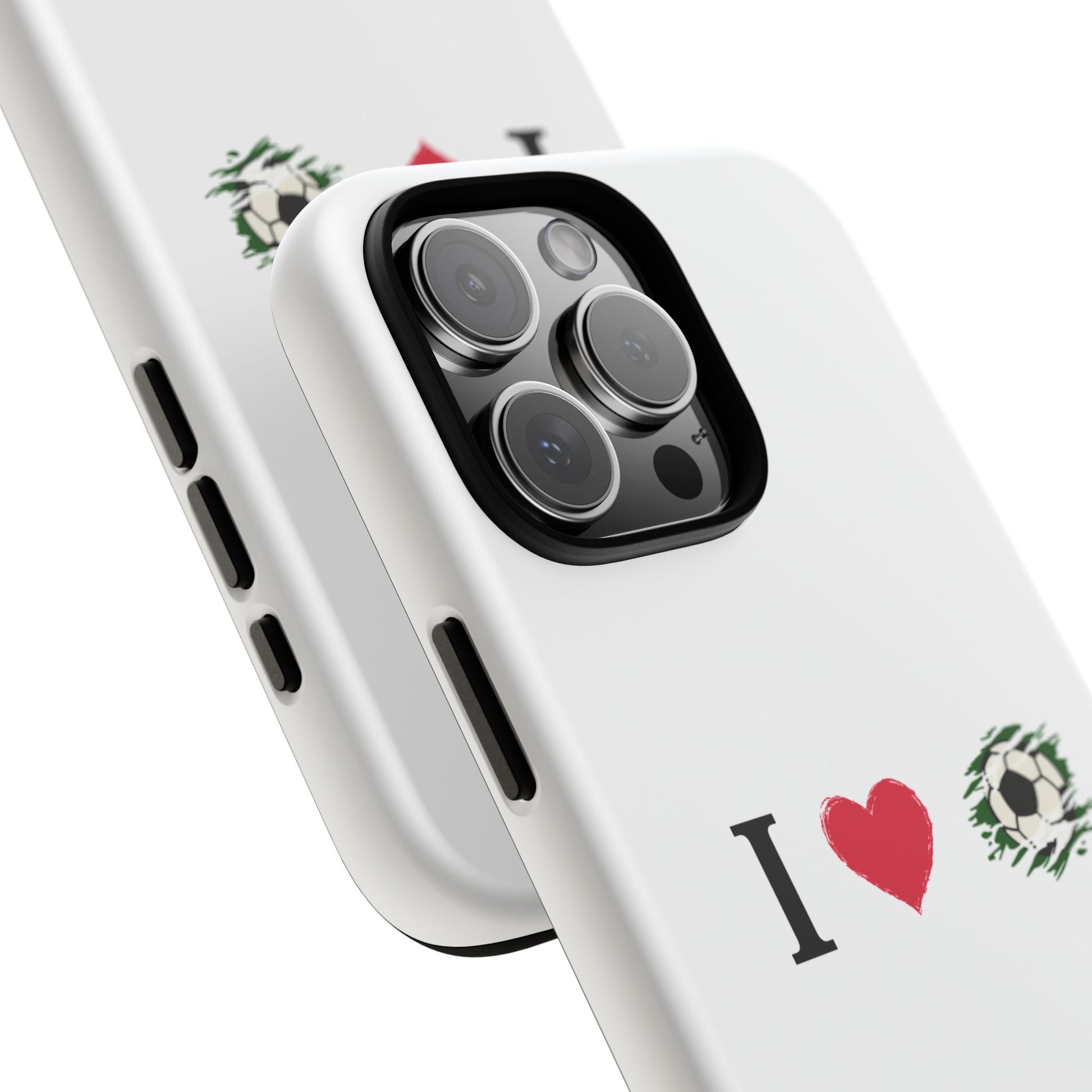 Soccer Phone Case, I Love Soccer, Tough Case Cover, Sporty Phone Accessories, Gift for Soccer Lovers, Unique Soccer Design - TRV