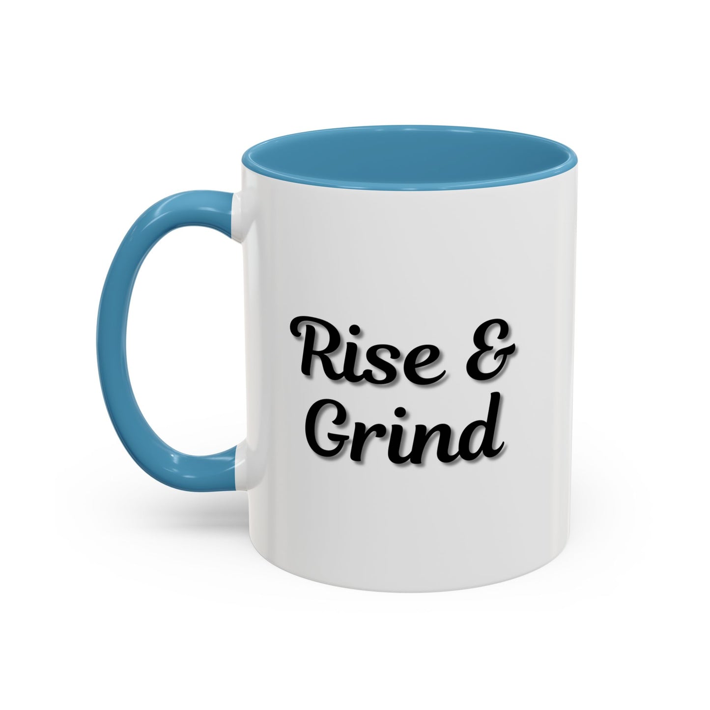 Rise & Grind Coffee Mug – Motivational Black Accent Mug for Daily Inspiration - TRV