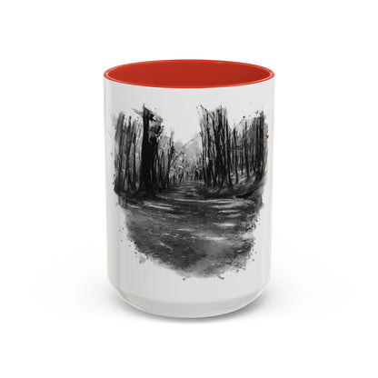 Moody Abstract Forest Coffee Mug | Unique Gift for Nature Lovers, Cozy Home Decor, Perfect for Coffee, Tea, and Hot Chocolate - TRV