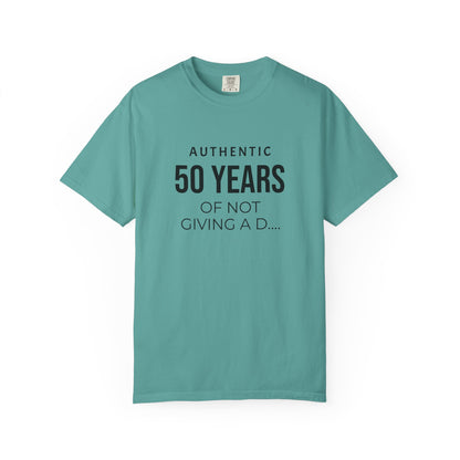 Custom garment-dyed T-shirt from Printify featuring a plain, soft fabric and classic fit, ideal for personalized designs.