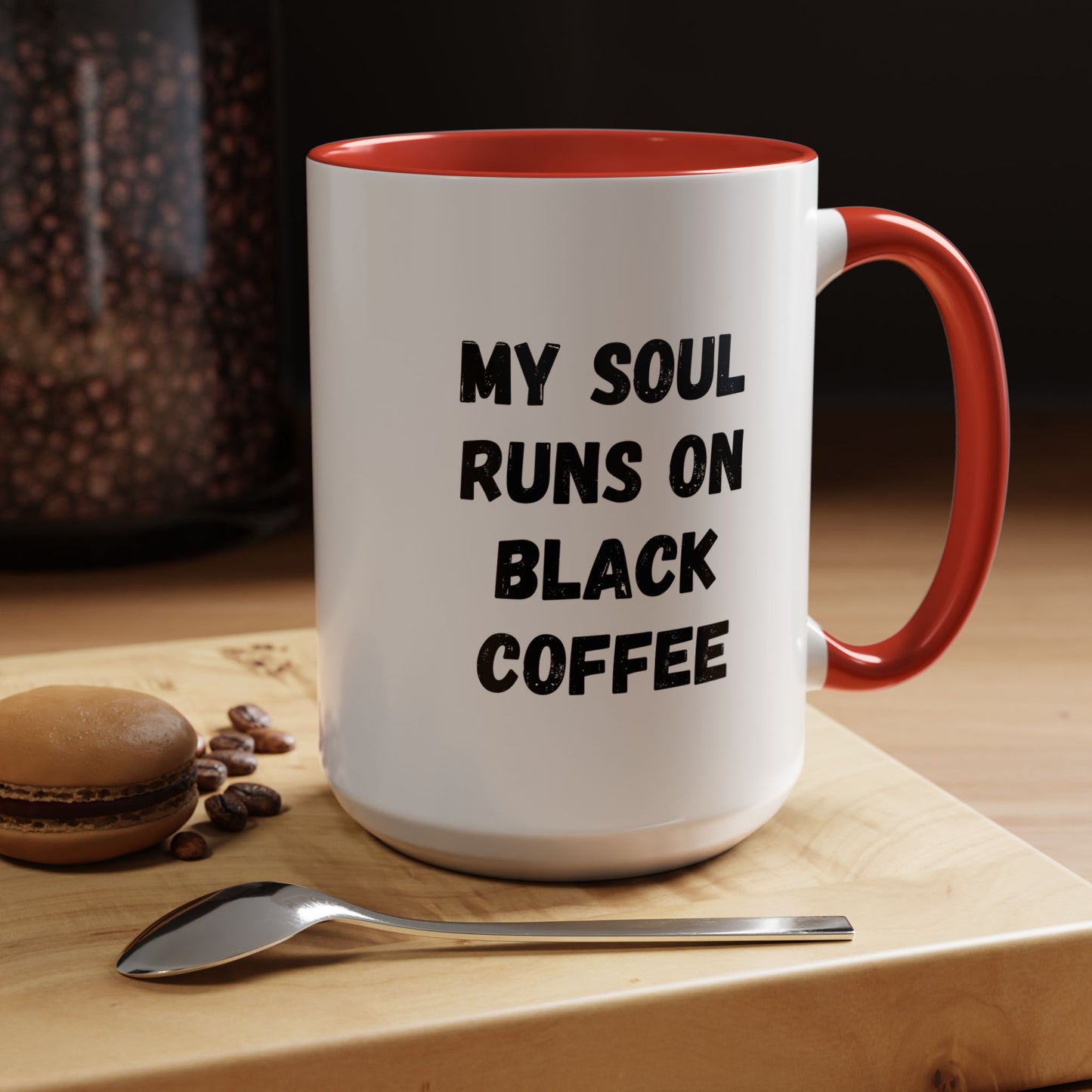 Funny Coffee Mug - My Soul Runs on Black Coffee | Perfect Gift for Coffee Lovers, Office Mugs, Tea, Barista, Halloween