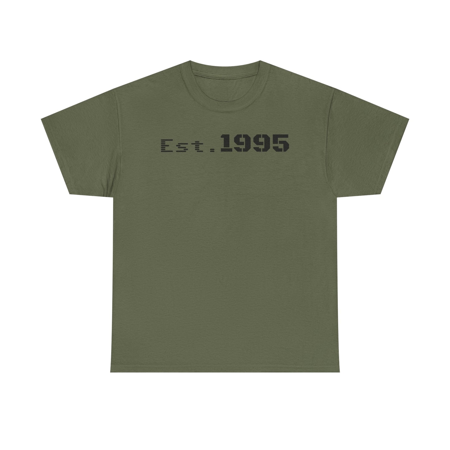 Unisex Heavy Cotton Tee - Est. 1995, Vintage Birthday Gift, Customizable Tee, Retro Unisex Shirt, Casual Everyday Wear