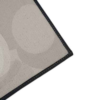 Neutral Abstract Circles Heavy Duty Floor Mat | Non-Slip Entry Rug