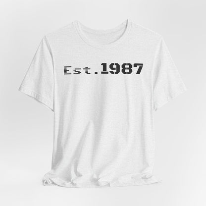 Est. 1987 Unisex Tee - Vintage Style Shirt, 80s Birth Year Gift, Casual Wear, Birthday T-Shirt, Retro Graphic Tee